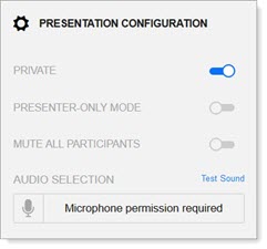 Broadcast-Presentation Configuration