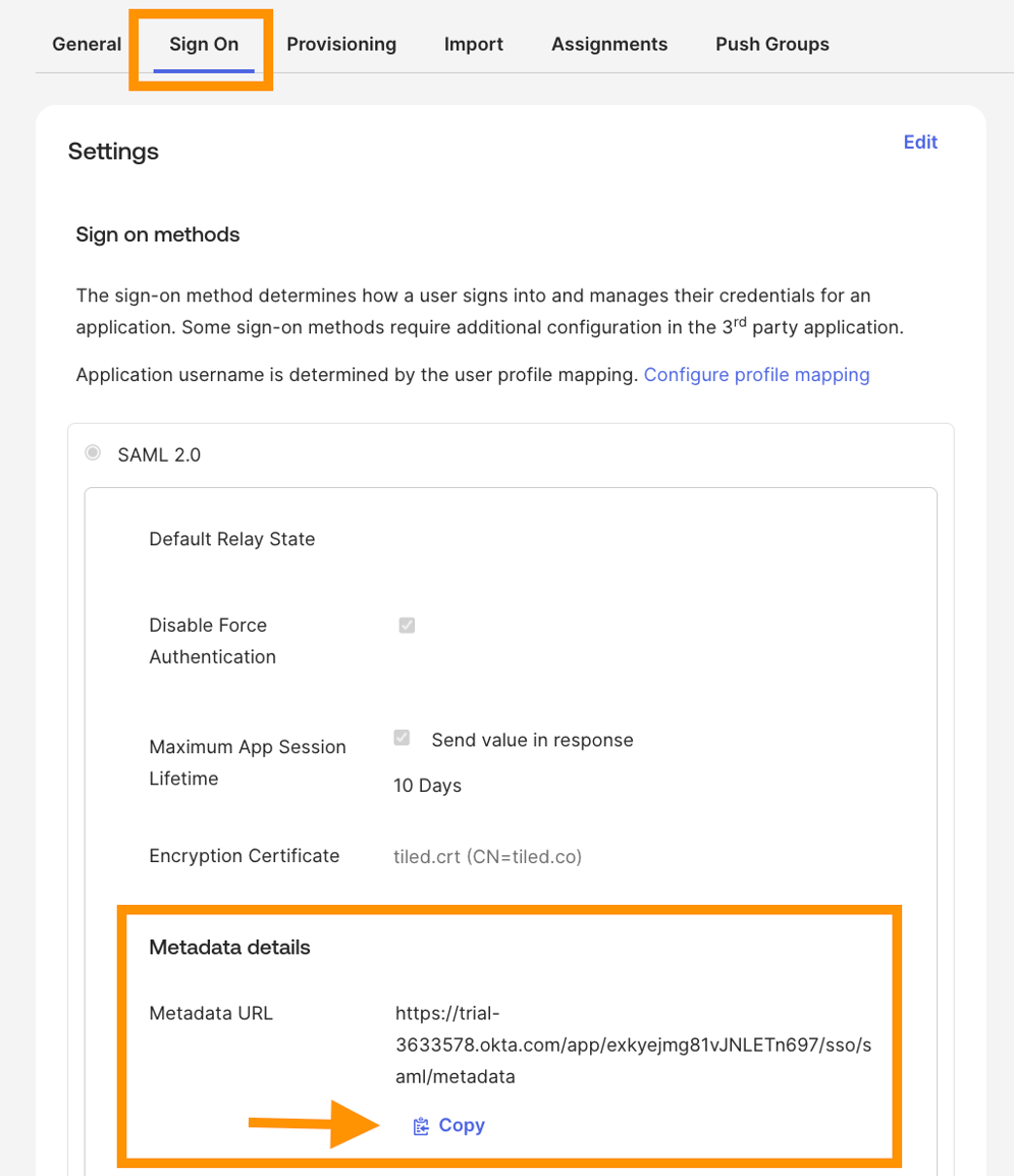 Configure SSO for Okta