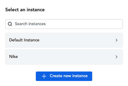 select an instance